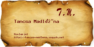Tancsa Madléna névjegykártya